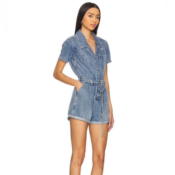 Heartloom Olivia Denim Romper in Ocean Size Size XS NWT - Picture 2 of 6